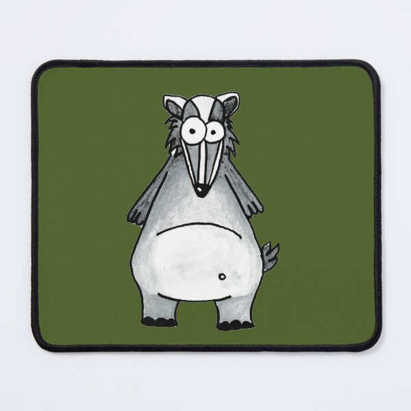 Item preview, The Scriptorium Badger: Quirky Hand-Drawn British Wildlife Watercolour designed and sold by Englandbear.