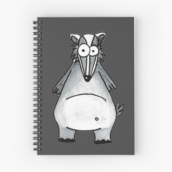 Item preview, The Scriptorium Badger: Quirky Hand-Drawn British Wildlife Watercolour designed and sold by Englandbear.