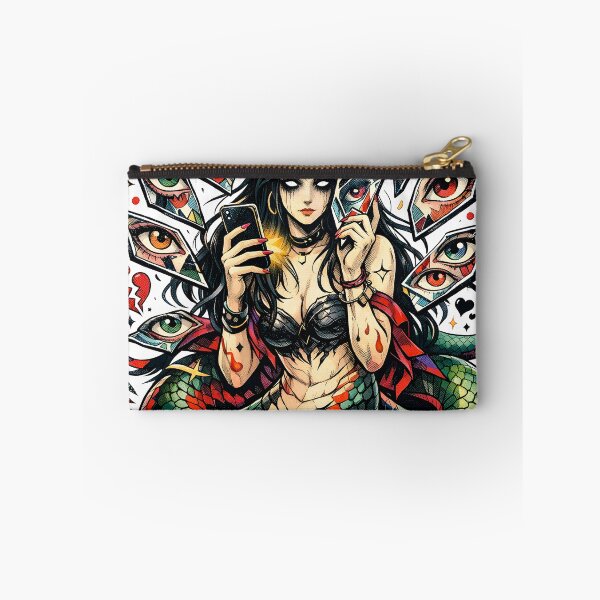 Item preview, The Silent Lamia Modern Mythology Graphic Art - Attention is a Hunger Dark Aesthetic Emotional Void Social Media Satire by Vivaan Studio designed and sold by Vivaan Studio.