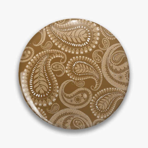 Item preview, Seamless paisley pattern in a brown and gold color palette, designed and sold by Line-Aura.