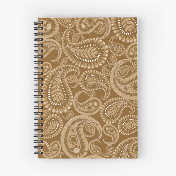 Item preview, Seamless paisley pattern in a brown and gold color palette, designed and sold by Line-Aura.