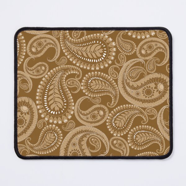 Item preview, Seamless paisley pattern in a brown and gold color palette, designed and sold by Line-Aura.