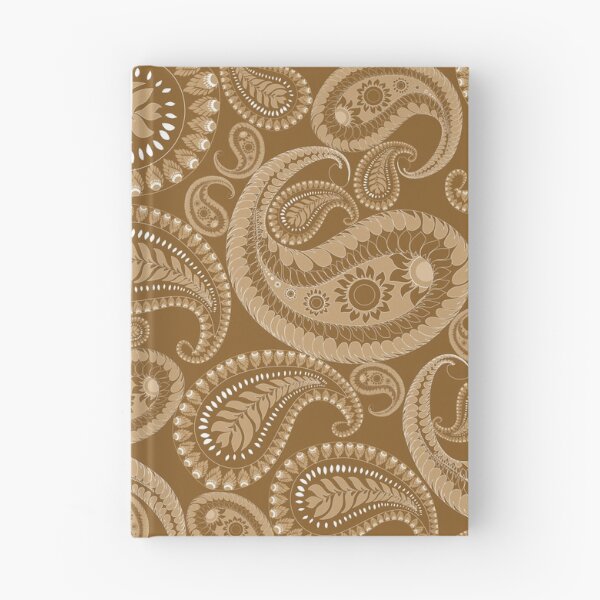 Item preview, Seamless paisley pattern in a brown and gold color palette, designed and sold by Line-Aura.