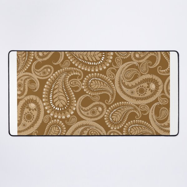 Item preview, Seamless paisley pattern in a brown and gold color palette, designed and sold by Line-Aura.