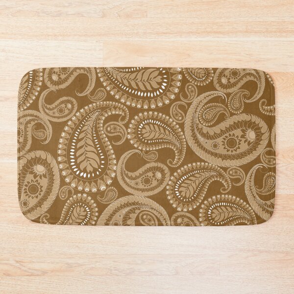 Item preview, Seamless paisley pattern in a brown and gold color palette, designed and sold by Line-Aura.