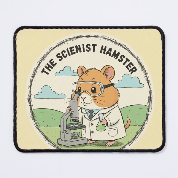 Item preview, Retro Scientist Hamster Vintage 1960s Lab Illustration designed and sold by VisualRotaStudio .