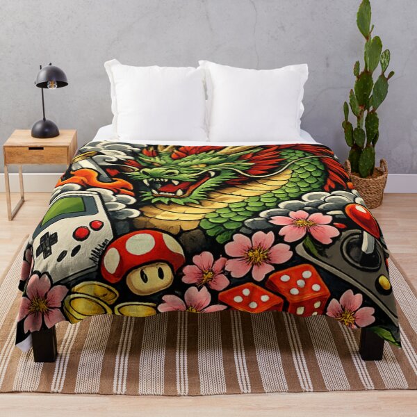 Item preview, Japanese gaming dragon designed and sold by SnazAFraz.