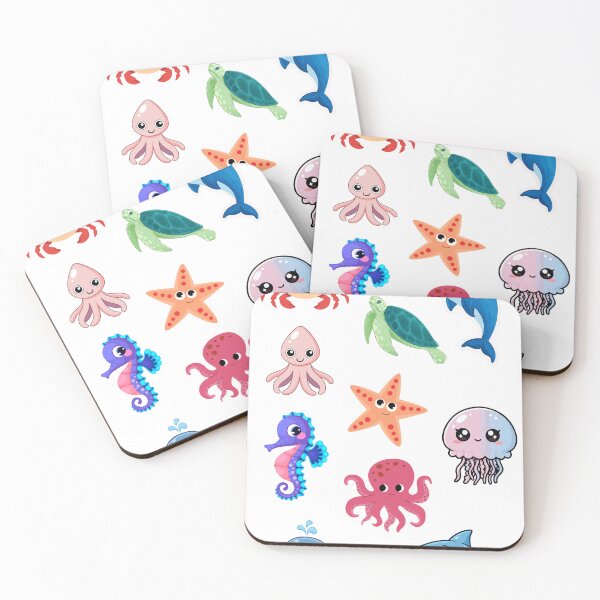 Item preview, Cute Kawaii Sea Creatures Sticker Pack – Ocean Animals for Kids & Classrooms designed and sold by Rose Collection Shop.