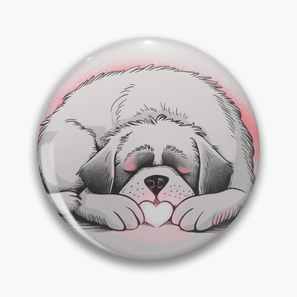 Item preview, St Bernard Protecting My Heart Valentine Dog designed and sold by NeatThingLover.