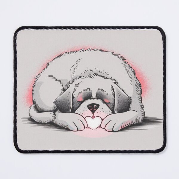 Item preview, St Bernard Protecting My Heart Valentine Dog designed and sold by NeatThingLover.