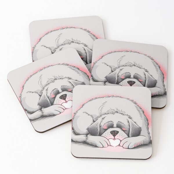 Item preview, St Bernard Protecting My Heart Valentine Dog designed and sold by NeatThingLover.