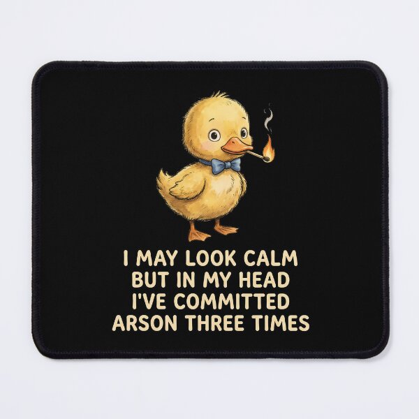 Item preview, I May Look Calm Cute Duck Dark Humor Quote designed and sold by ZuToMi.