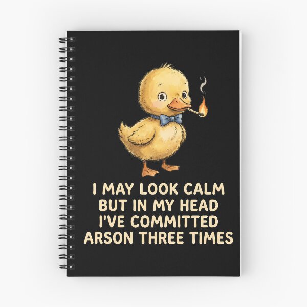 Item preview, I May Look Calm Cute Duck Dark Humor Quote designed and sold by ZuToMi.