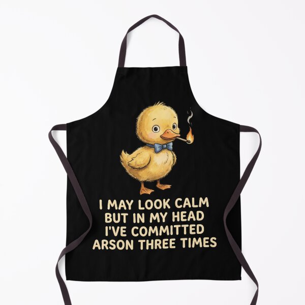Item preview, I May Look Calm Cute Duck Dark Humor Quote designed and sold by ZuToMi.