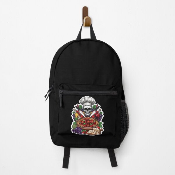 Item preview, Italian Chef Skull Spaghetti Meatballs and Wine Art designed and sold by Bone & Blade.