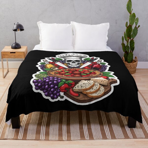 Item preview, Italian Chef Skull Spaghetti Meatballs and Wine Art designed and sold by Bone & Blade.