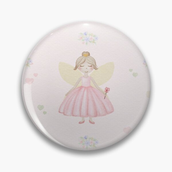 Item preview, Watercolor pattern featuring girl princess and her pink castle designed and sold by katasonovaart.
