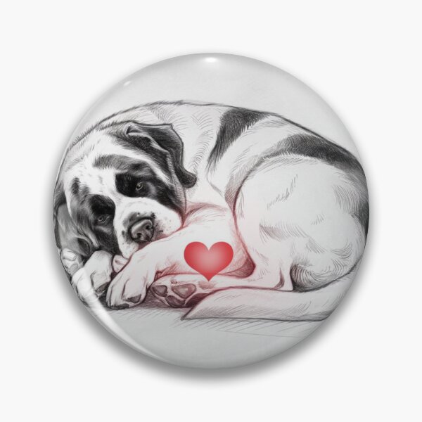 Item preview, St Bernard Minimalist Love Story designed and sold by NeatThingLover.