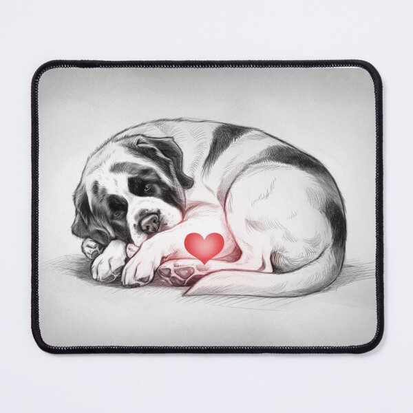 Item preview, St Bernard Minimalist Love Story designed and sold by NeatThingLover.