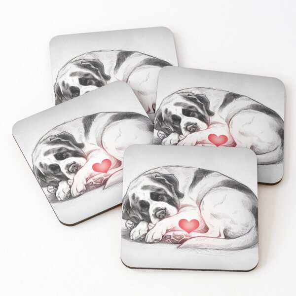 Item preview, St Bernard Minimalist Love Story designed and sold by NeatThingLover.