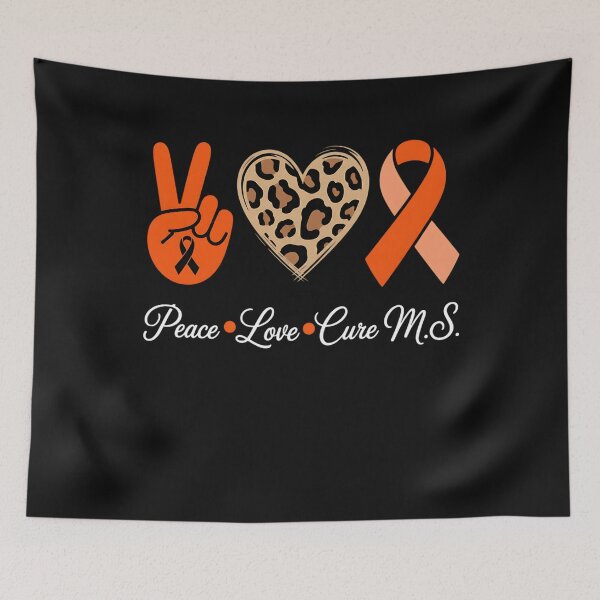 Item preview, Multiple Sclerosis Awareness Peace Love Cure MS Men Women Kids designed and sold by clothesy7.