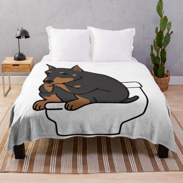 Item preview, Awkward Doberman Bathroom Moment designed and sold by WhatsupDawg.