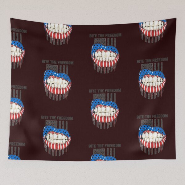 Item preview, Bite The Freedom - American Flag Mouth designed and sold by zbigniewcz.