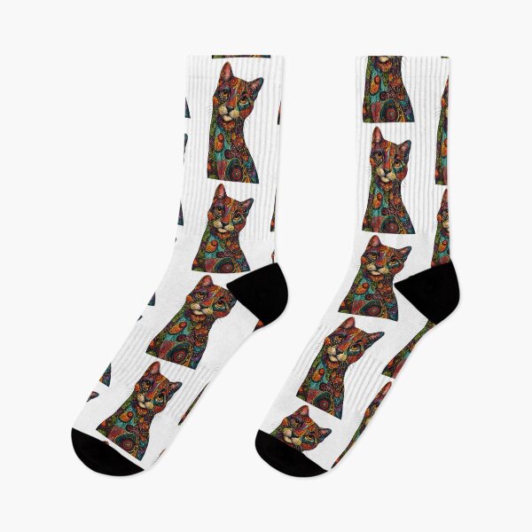 Item preview, Colorful Abstract Cat designed and sold by RedSwagStore.