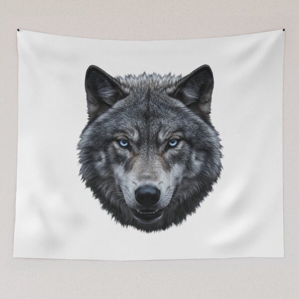 Item preview, Alpha Wolf Portrait – Powerful Wildlife Artwork designed and sold by NeoTeeFusion.