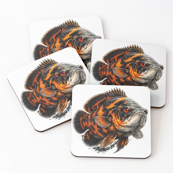 Item preview, Tiger Oscar Fish – Aquarium Predator Art designed and sold by Liquid Venom.
