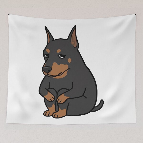 Item preview, Awkward Doberman Waiting designed and sold by WhatsupDawg.