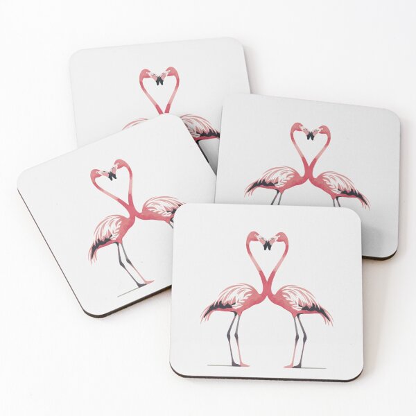 Item preview, Elegant Flamingo Heart Silhouette Valentine designed and sold by NeatThingLover.