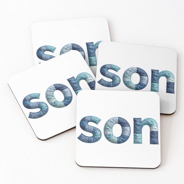Item preview, SON - IN PATCHWORK FAUX LETTERING designed and sold by AlexOBrienArt.