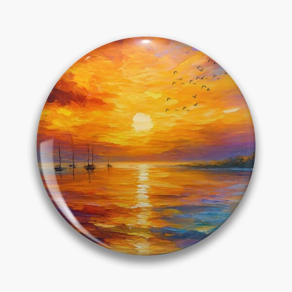 Artikelvorschau, Tropische Sonnenuntergangsidylle – Segelboote, Palmen und das Leuchten des Ozeans entworfen und verkauft von Joey Santiago.