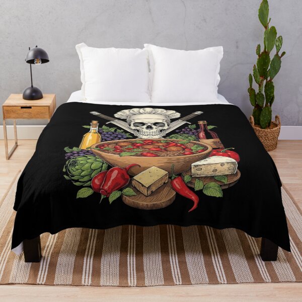 Item preview, Italian Chef Skull Spaghetti Meatballs and Wine Art designed and sold by Bone & Blade.