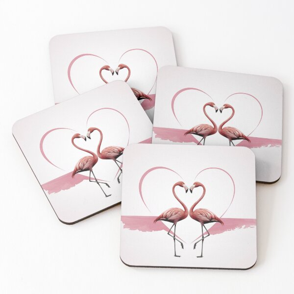 Item preview, The Minimalist Pink Flamingo Pair designed and sold by NeatThingLover.