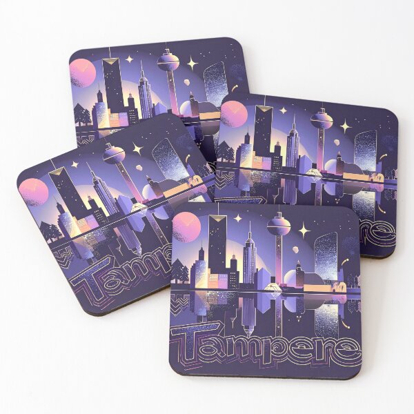 Item preview, Retro skyline of Tampere designed and sold by LiskoDesign.