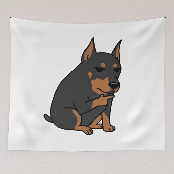 Item preview, Thinking Doberman Meme designed and sold by WhatsupDawg.