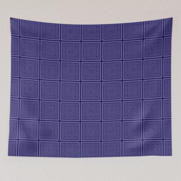 Item preview, Rich pattern of frames in blue-violet color designed and sold by Cherevan.