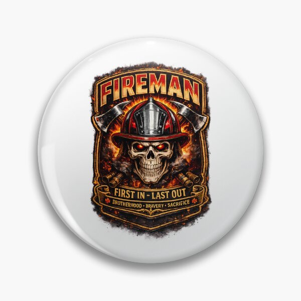 Item preview, Firefighter Skull First In Last Out designed and sold by Mastermind-Art.