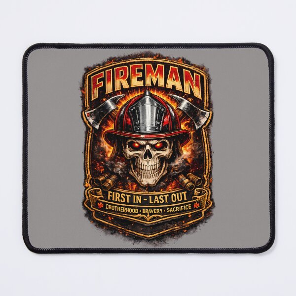 Item preview, Firefighter Skull First In Last Out designed and sold by Mastermind-Art.