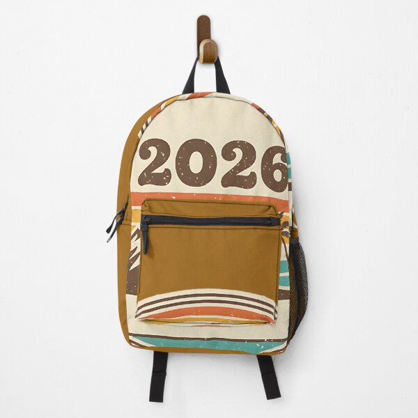 Item preview, Vintage 2026 Retro Tropical Mountain Badge designed and sold by Silent Watch Threads..