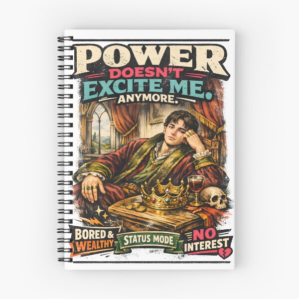 Item preview, Power Doesn’t Excite Me Anymore - Bored Royal Heir Renaissance Art, Dark Academia Stoic King Poster, Vintage Grunge Luxury Aesthetic King, Anti-Ambition Quote Design for Bored and Wealthy Status. designed and sold by Vivaan Studio.