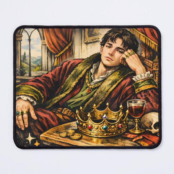 Item preview, Power Doesn’t Excite Me Anymore - Bored Royal Heir Renaissance Art, Dark Academia Stoic King Poster, Vintage Grunge Luxury Aesthetic King, Anti-Ambition Quote Design for Bored and Wealthy Status. designed and sold by Vivaan Studio.