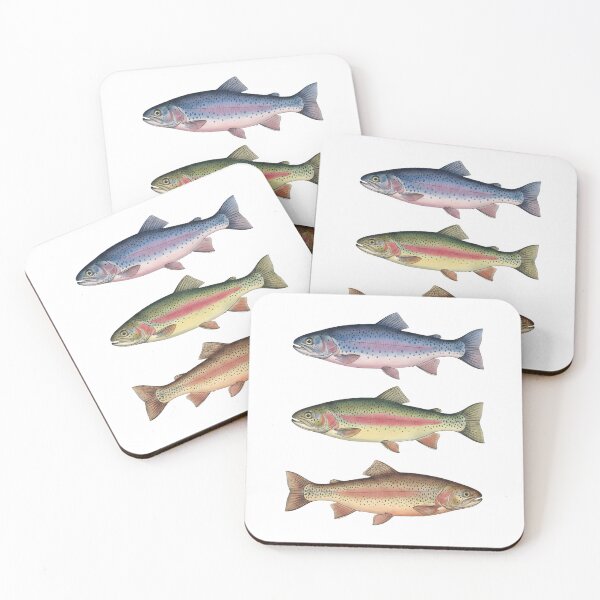 Item preview, Abstract Colorful Trout In A Row, River Fish Trout Species, Fly Fishing Gift, Boho Unisex designed and sold by DesignDenDo ⭐⭐⭐⭐⭐.