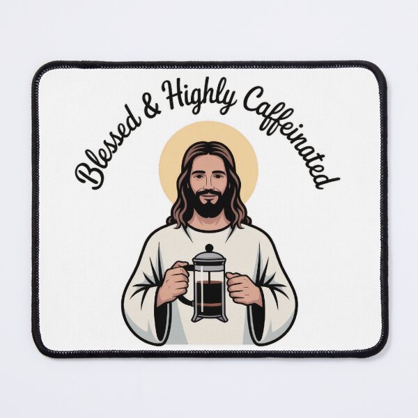 Item preview, Blessed Jesus French Press Coffee Humor designed and sold by ApproachingZion.