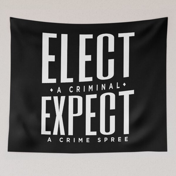 Item preview, Elect A Criminal Anti Trump Crime Spree Stickers designed and sold by EthosWear.