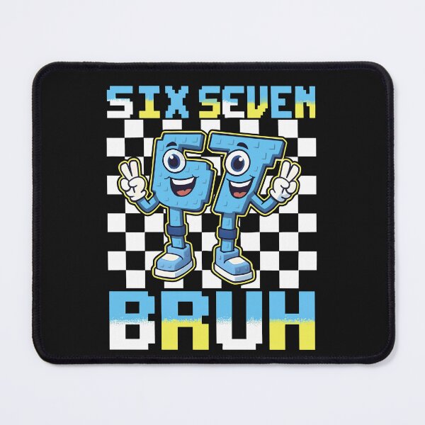 Item preview, Six Seven Bruh Peace Sign Italian Brainrot 67 Pixel Gamer Meme Birthday Boys Gift For Boy Kids designed and sold by ArmyAbodo.