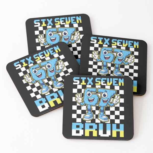 Item preview, Six Seven Bruh Peace Sign Italian Brainrot 67 Pixel Gamer Meme Birthday Boys Gift For Boy Kids designed and sold by ArmyAbodo.