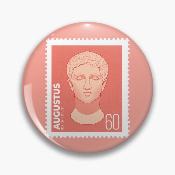 Item preview, Postage stamp featuring an image of Augustus - the first Roman emperor designed and sold by sanbrill.